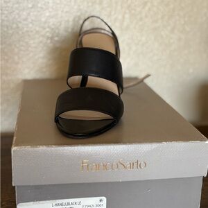 Franco Sarto Black Strappy Heels